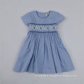 Ciel bleu rond coude robe de style doux